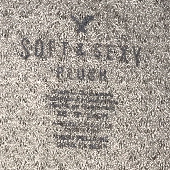 AEO Soft & Sexy Plush Cold Shoulder Waffle Top XS - Picture 7 of 8